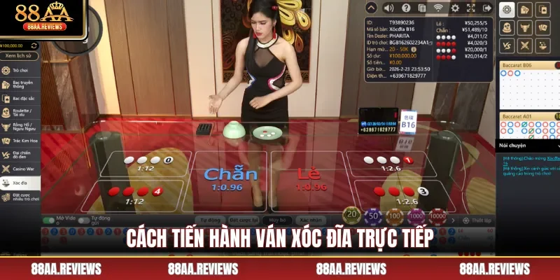 Cách tiến hành ván Xóc Đĩa trực tiếp