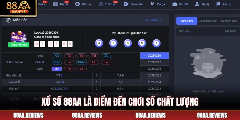 Xổ số 88AA là điểm đến chơi số chất lượng